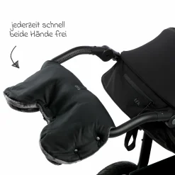 Fleece-Handwärmer / Handmuff Universal - Schwarz - Kollektion 2025
