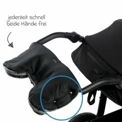 Fleece-Handwärmer / Handmuff Universal - Schwarz - Kollektion 2025