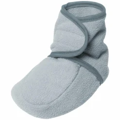 Fleece-Schuh mit Klettverschluss - Grau - Gr. 18 / 19