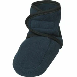 Fleece-Schuh mit Klettverschluss - Marine - Gr. 18 / 19
