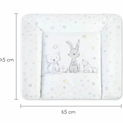 Folien-Wickelauflage Softy - Häschen & Eule Weiß