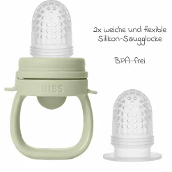 Fruchtsauger Baby Feeder mit 2x Silikon-Schnabel - Sage
