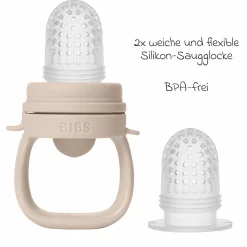 Fruchtsauger Baby Feeder mit 2x Silikon-Schnabel - Blush
