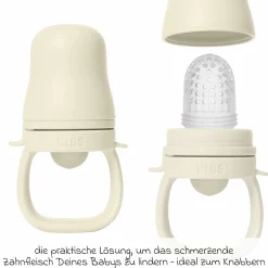 Fruchtsauger Baby Feeder mit 2x Silikon-Schnabel - Ivory