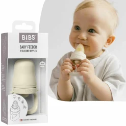 Fruchtsauger Baby Feeder mit 2x Silikon-Schnabel - Ivory