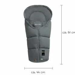 Fußsack Milo für Babyschalen & Babywannen - Grey