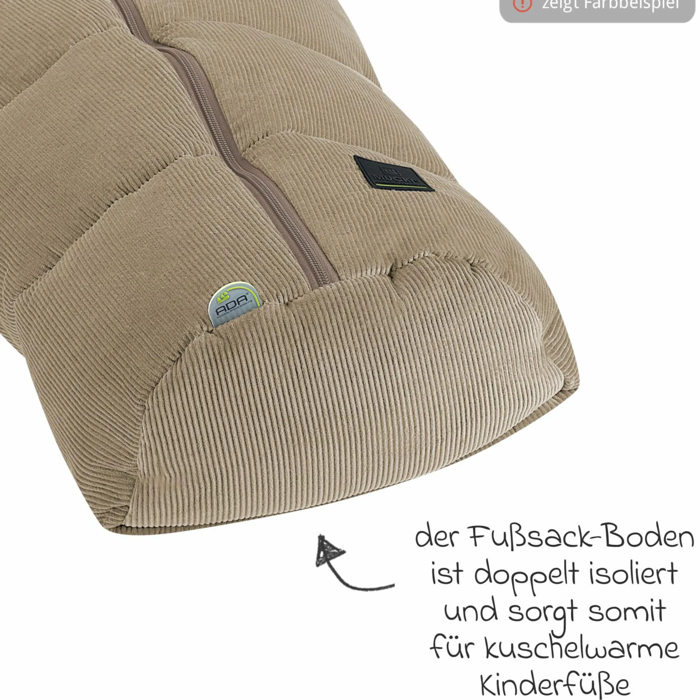 Fußsack Mucki Cord für Babyschale & Babywanne - Siena
