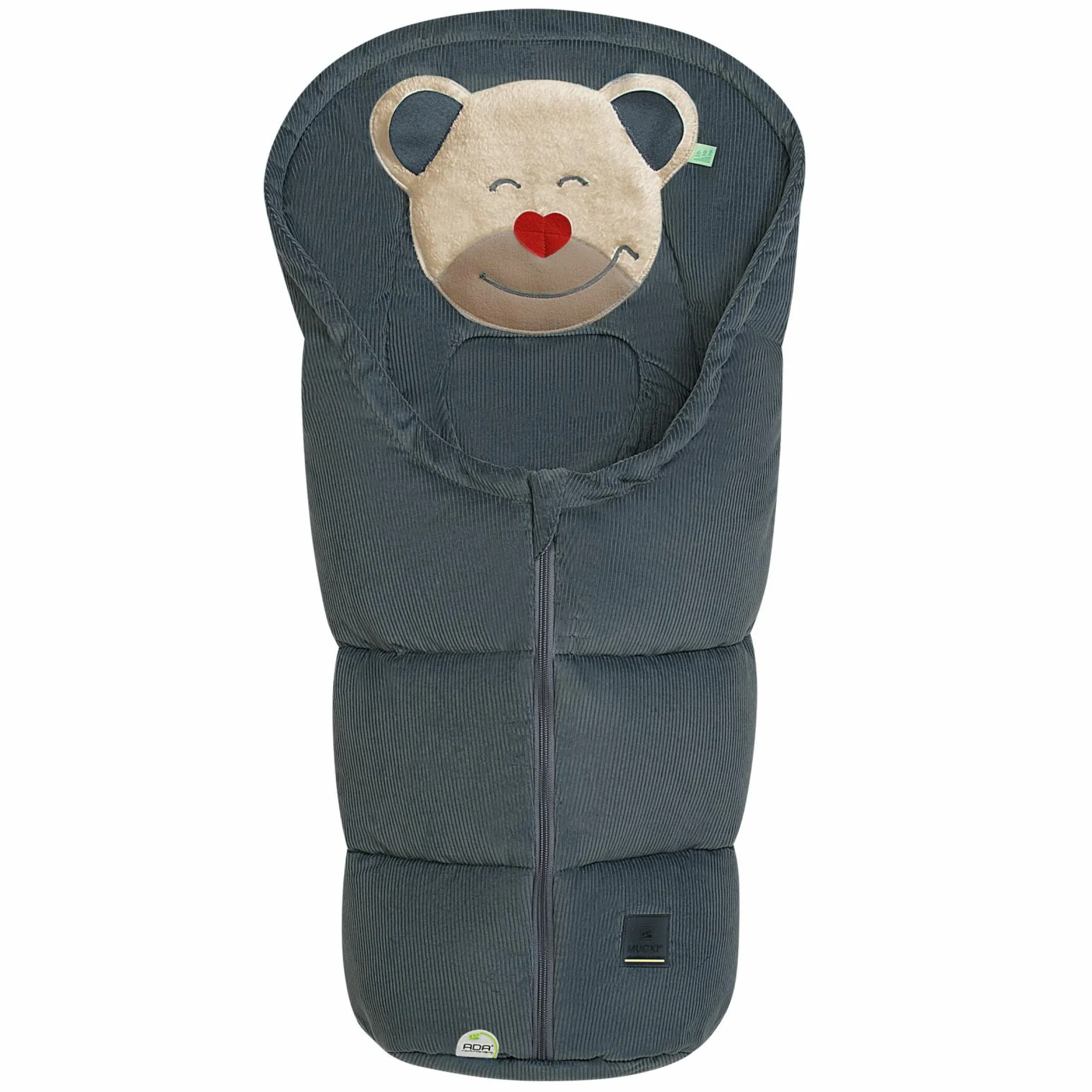Fußsack Mucki Cord für Babyschale & Babywanne - Steel