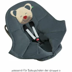 Fußsack Mucki Cord für Babyschale & Babywanne - Steel