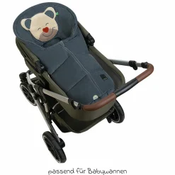 Fußsack Mucki Cord für Babyschale & Babywanne - Steel