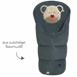 Fußsack Mucki Cord für Babyschale & Babywanne - Steel