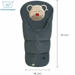 Fußsack Mucki Cord für Babyschale & Babywanne - Steel