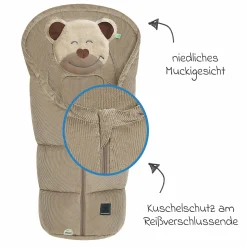 Fußsack Mucki Cord für Babyschale & Babywanne - Sahara