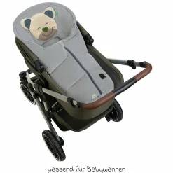 Fußsack Mucki Cord für Babyschale & Babywanne - Light Grey