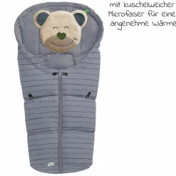 Fußsack Mucki für Babyschalen & Babywannen - Modern Stripes - Rocky Grey