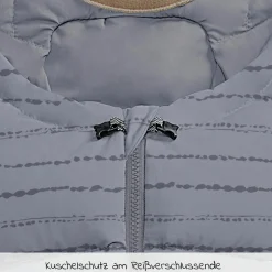 Fußsack Mucki für Babyschalen & Babywannen - Modern Stripes - Rocky Grey