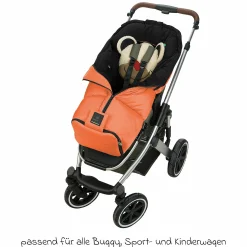 Fußsack Mucki L -cs für Buggy, Sport- und Kinderwagen - Red Orange