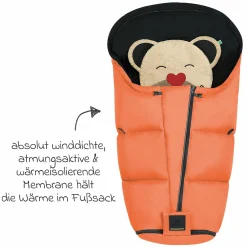 Fußsack Mucki L -cs für Buggy, Sport- und Kinderwagen - Red Orange