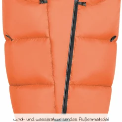 Fußsack Mucki L -cs für Buggy, Sport- und Kinderwagen - Red Orange