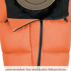 Fußsack Mucki L -cs für Buggy, Sport- und Kinderwagen - Red Orange