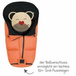 Fußsack Mucki L -cs für Buggy, Sport- und Kinderwagen - Red Orange