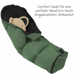 Fußsack Mucki L -cs für Buggy, Sport- und Kinderwagen - Steel Green
