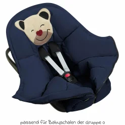 Fußsack Mucki Peach Skin für Babyschale & Babywanne - Navy