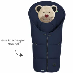 Fußsack Mucki Peach Skin für Babyschale & Babywanne - Navy