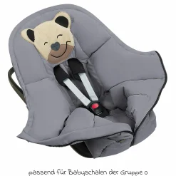 Fußsack Mucki Peach Skin für Babyschale & Babywanne - Rocky Grey