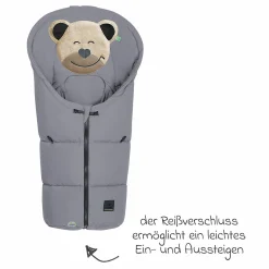 Fußsack Mucki Peach Skin für Babyschale & Babywanne - Rocky Grey
