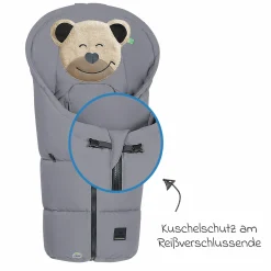 Fußsack Mucki Peach Skin für Babyschale & Babywanne - Rocky Grey