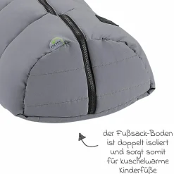 Fußsack Mucki Peach Skin für Babyschale & Babywanne - Rocky Grey