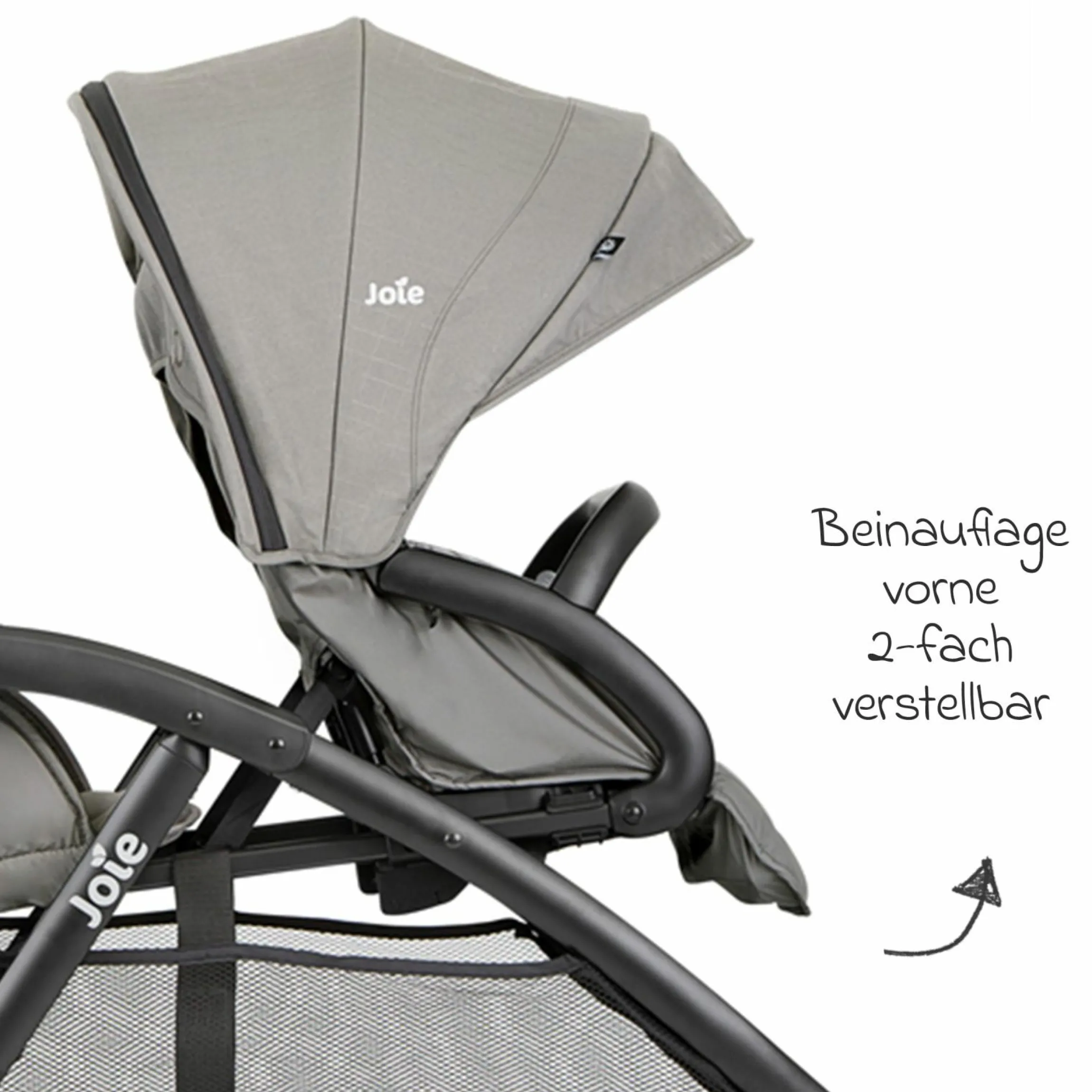Geschwister- & Zwillingskinderwagen Evalite Duo ultraleicht nur ca 10 kg Eigengewicht Rücksitz mit Liegeposition - inkl. Regenschutz - Pebble - Kollektion 2025