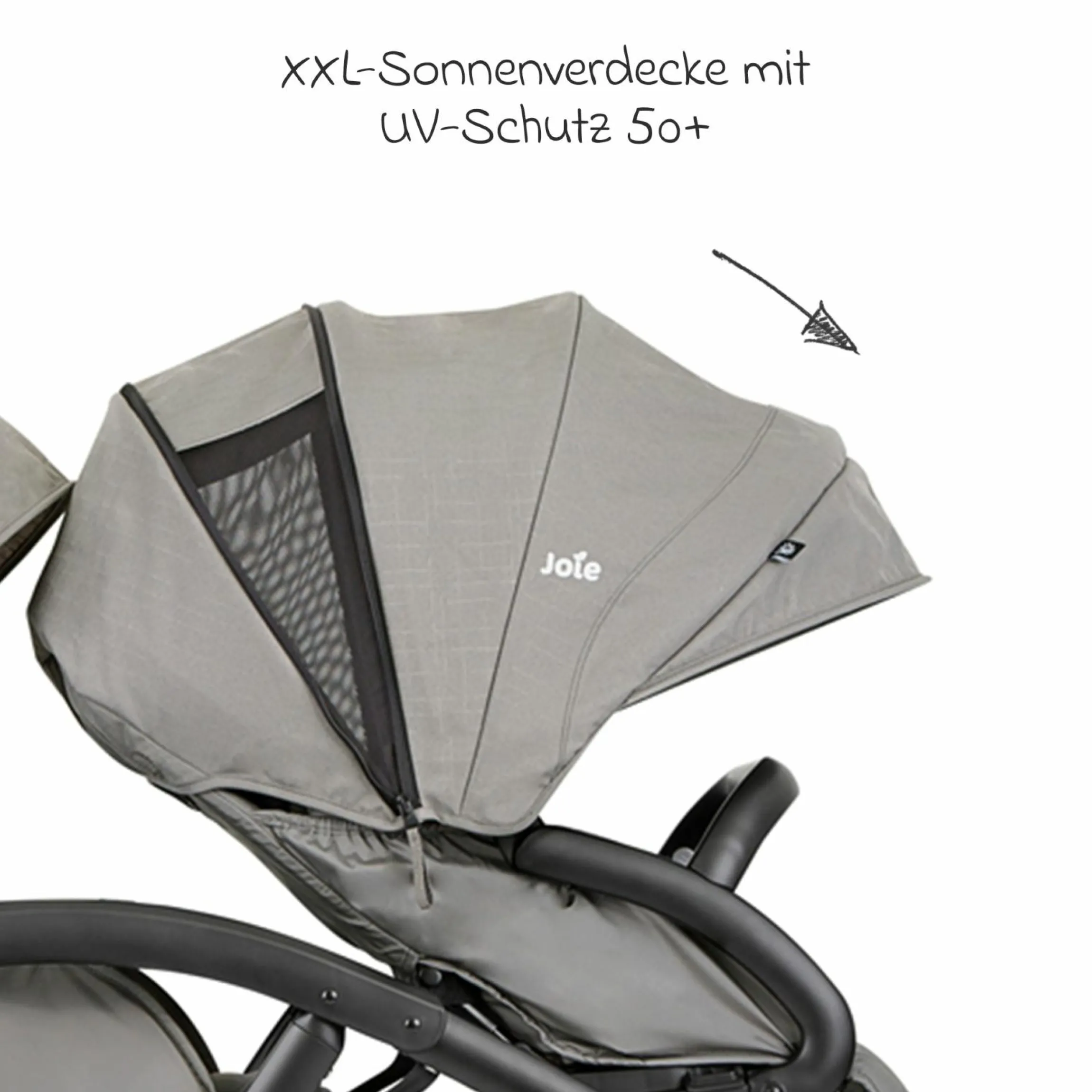 Geschwister- & Zwillingskinderwagen Evalite Duo ultraleicht nur ca 10 kg Eigengewicht Rücksitz mit Liegeposition - inkl. Regenschutz - Pebble - Kollektion 2025