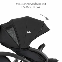 Geschwister- & Zwillingskinderwagen Evalite Duo ultraleicht nur ca 10 kg Eigengewicht Rücksitz mit Liegeposition - inkl. Regenschutz - Shale - Kollektion 2025