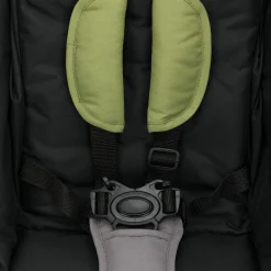 Geschwister- & Zwillingskinderwagen Twin mit Liegeposition nur 10,2 kg und 78 cm Breit - Schwarz Grün