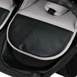 Geschwister- & Zwillingskinderwagen Duette bis 22 kg mit Liegeposition & Knickschieber - Grau