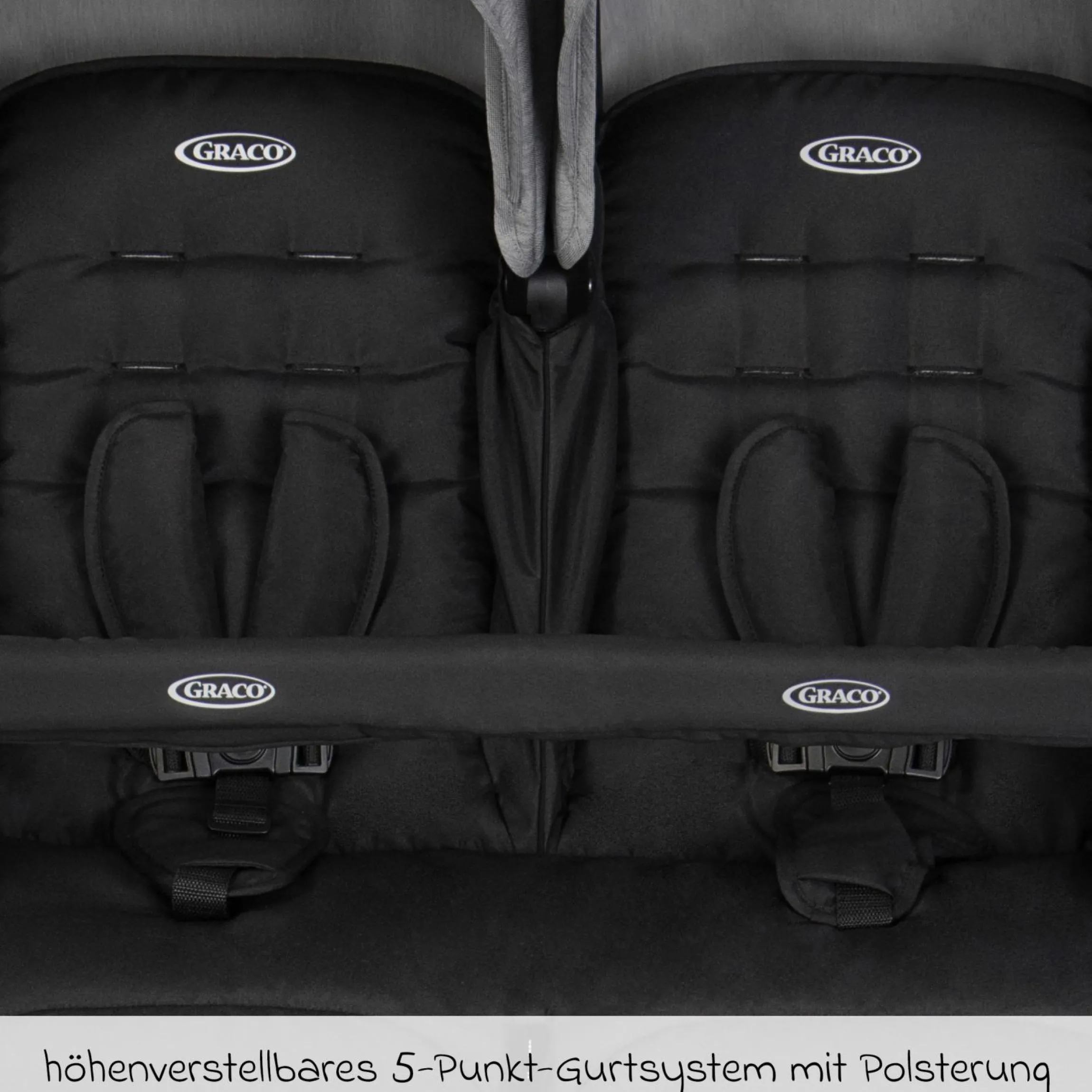 Geschwister- & Zwillingswagen DuoRider nur 12,1 kg Eigengewicht mit Liegeposition inkl. Regenschutz - Steeple Gray - Kollektion 2025