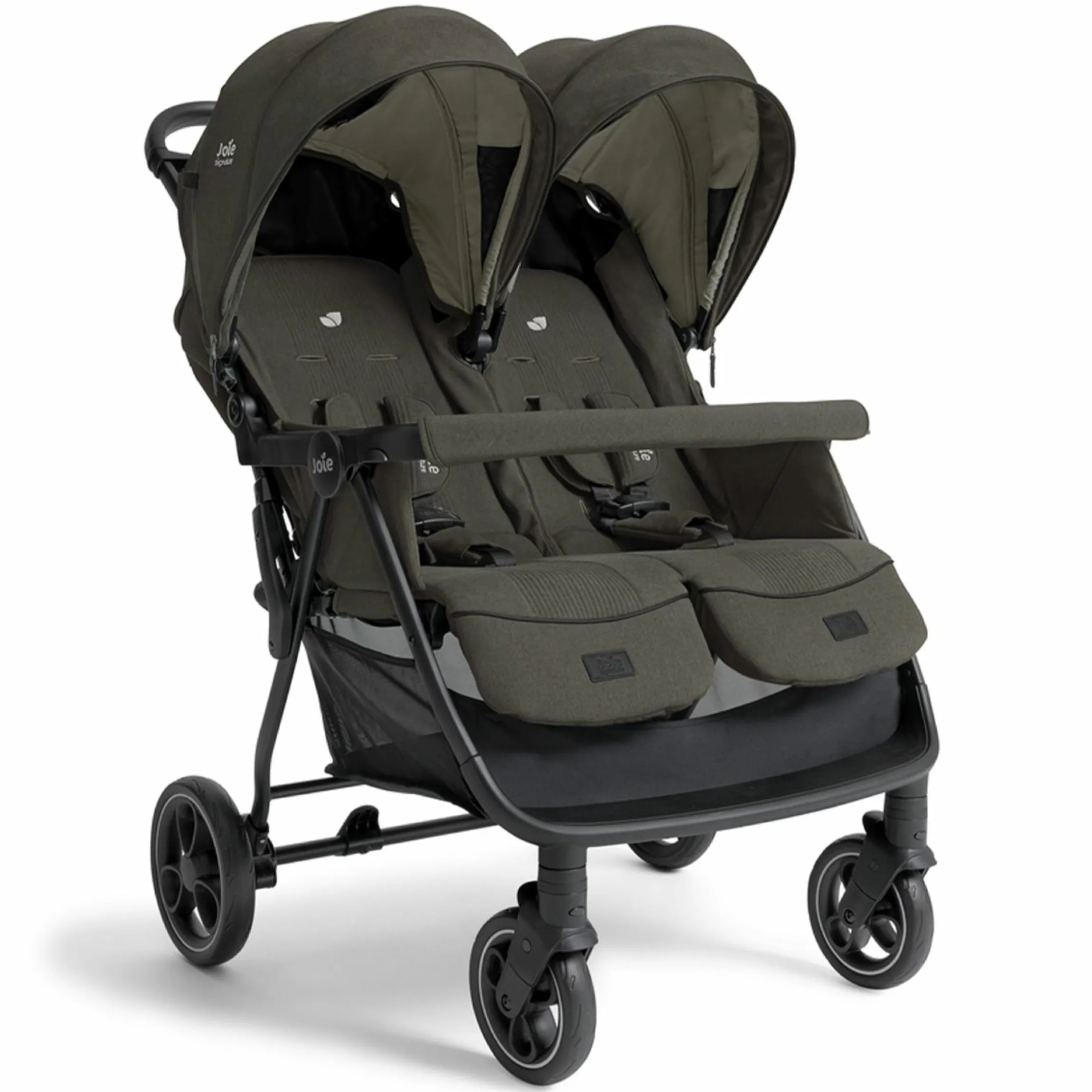 Geschwister- & Zwillingswagen Estrella bis 22 kg (je Sitz) inkl. Regenverdeck - Signature - Evergreen