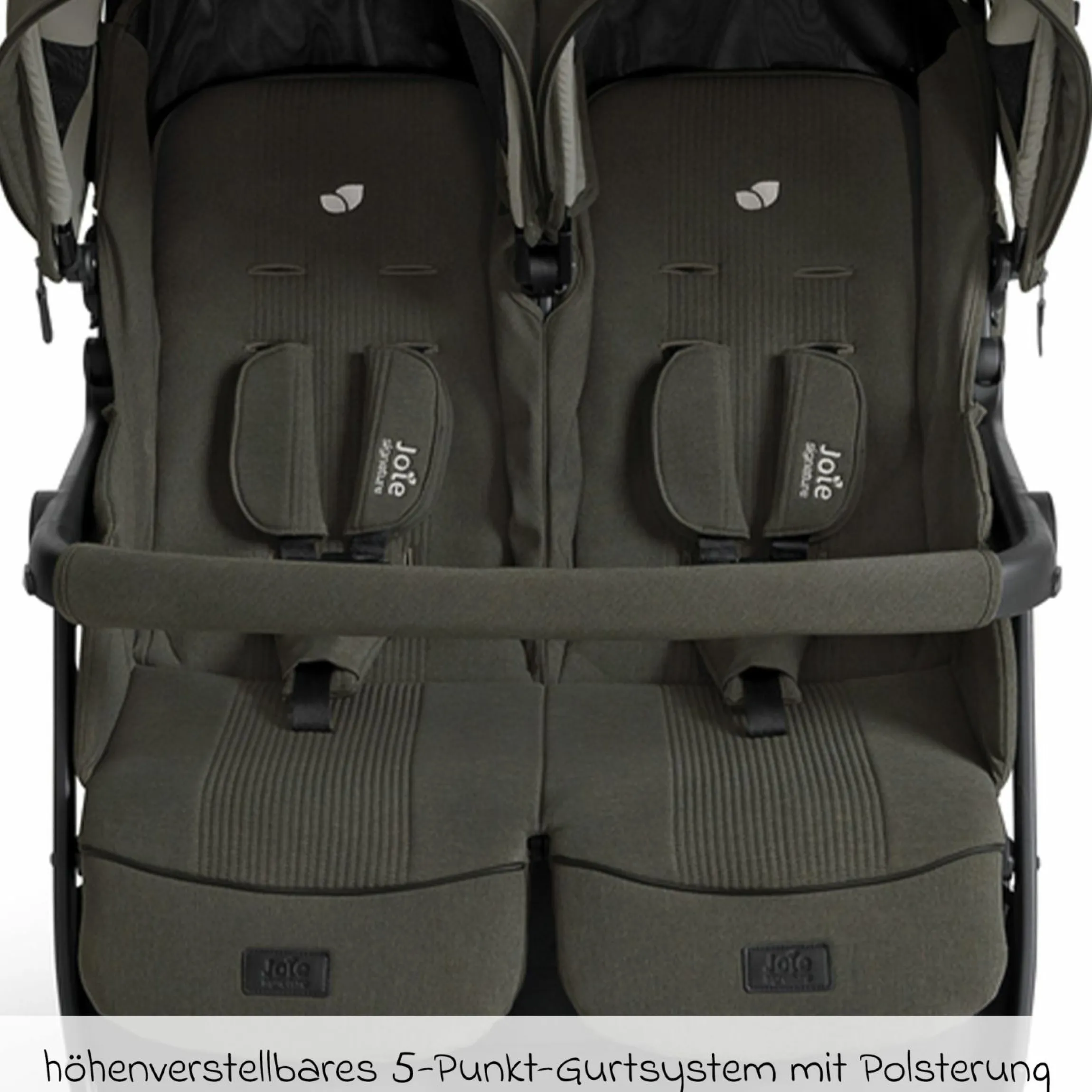 Geschwister- & Zwillingswagen Estrella bis 22 kg (je Sitz) inkl. Regenverdeck - Signature - Evergreen