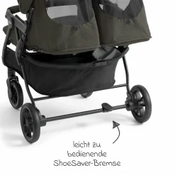 Geschwister- & Zwillingswagen Estrella bis 22 kg (je Sitz) inkl. Regenverdeck - Signature - Evergreen