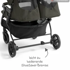 Geschwister- & Zwillingswagen Estrella bis 22 kg (je Sitz) inkl. Regenverdeck - Signature - Eclipse