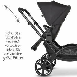 Geschwisterwagen & Zwillingskinderwagen Zoom inkl. 2 Sportsitzen und 2x Sitzkeil - Ink - Kollektion 2024