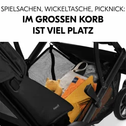 Geschwisterwagen Duett 4 - Black