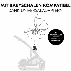 Geschwisterwagen Duett 4 - Black