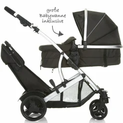 Geschwisterwagen Duett 2 - Black