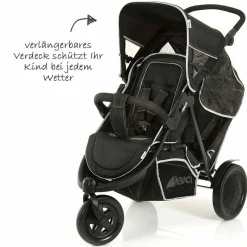 Geschwisterwagen Freerider - Black