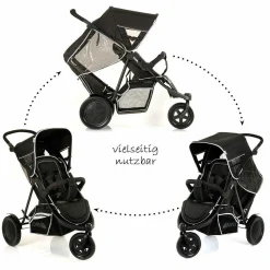 Geschwisterwagen Freerider - Black