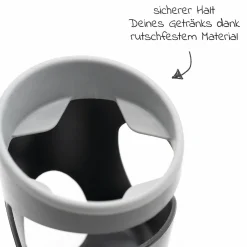 Getränkehalter für Buggy und Kinderwagen - Schwarz Grau
