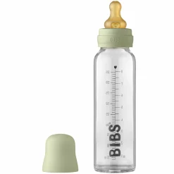 Glas-Flasche Baby Bottle Complete 225 ml + Latex-Trinksauger langsamer Nahrungsfluss - Sage